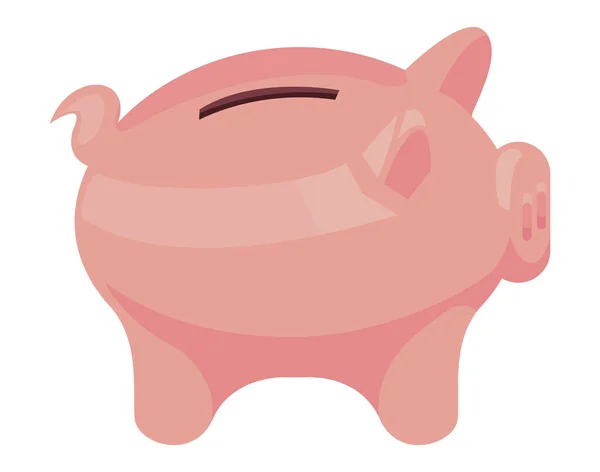Γουρουνάκι ροζ χρήματα αποταμίευσης — Διανυσματικό Αρχείο