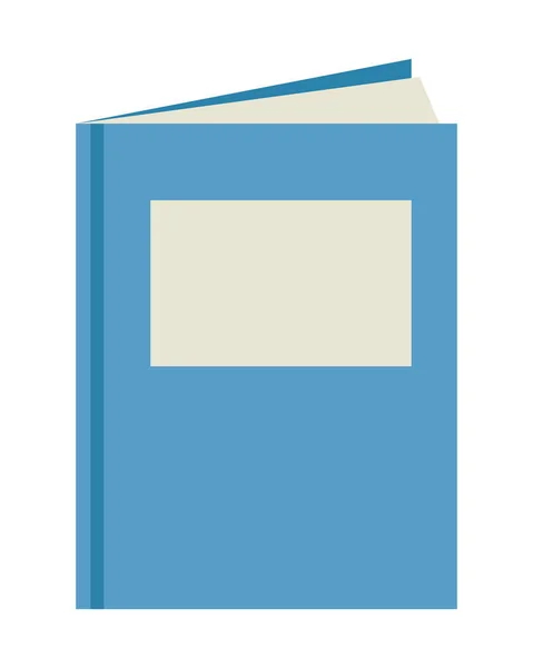 Libro de texto azul cerrado — Vector de stock
