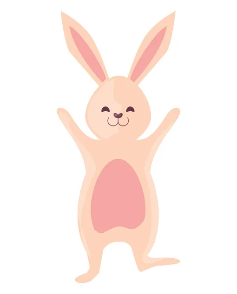 可爱的兔子庆祝动物 — 图库矢量图片