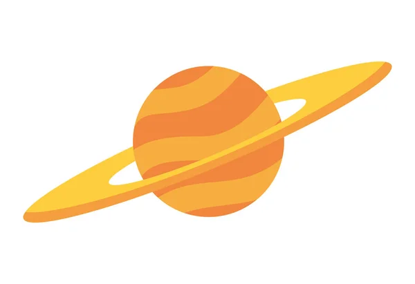 土星のオレンジ色の惑星 — ストックベクタ