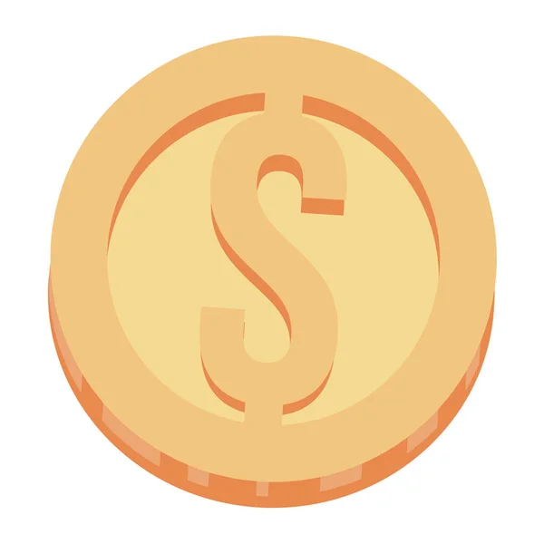 Altın Para Doları — Stok Vektör