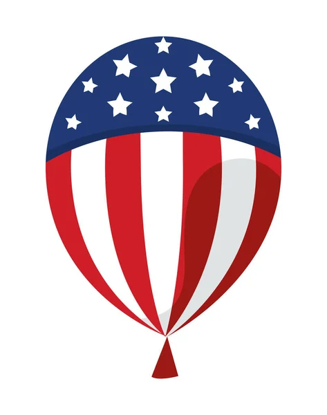 Usa flag in balloon helium — Stock Vector