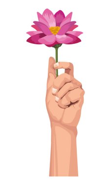 Nilüfer çiçekli el