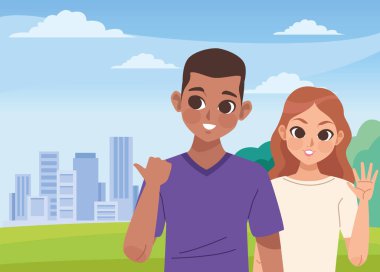 Mutlu gençlik çifti