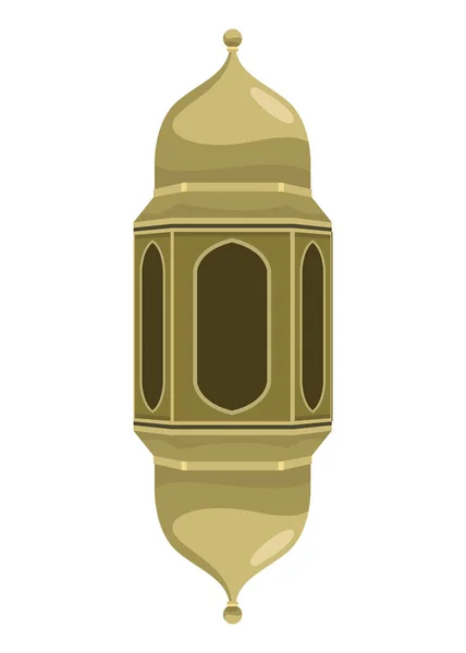 Золотая мусульманская лампа — стоковый вектор