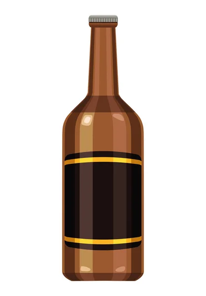 Öl flaska dryck produkt — Stock vektor
