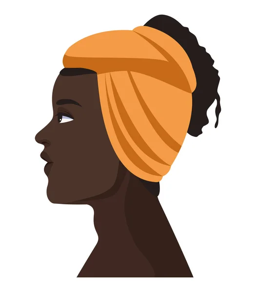 Afro jovem mulher personagem —  Vetores de Stock