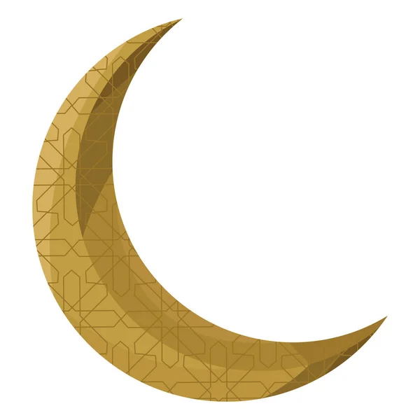Luna creciente dorada — Archivo Imágenes Vectoriales