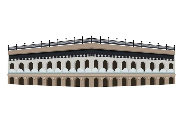 Mešita Mekky fasáda budovy — Stockový vektor