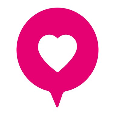 kalp simgesi ile konuşma balonu