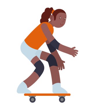 Afro patenci kız karakter eğitimi alıyor.