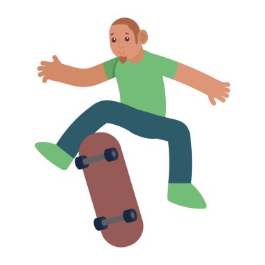 Erkek patenci atlayan sporcu karakter