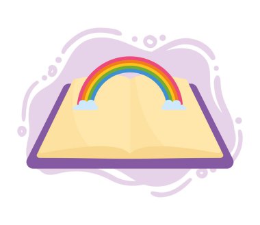 Gökkuşağı simgesi ile açılan kitap