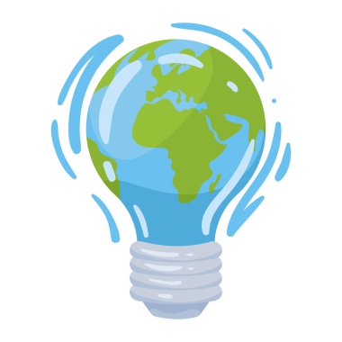 Dünya gezegen simgesine sahip ampul