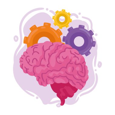 yaratıcı beyin ve vites simgeleri