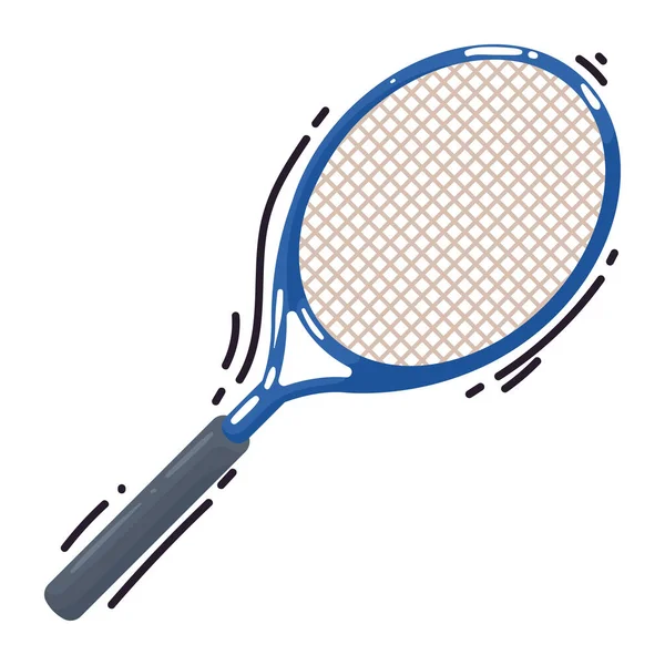 Tennis Blaue Schläger Sport Ikone — Stockvektor
