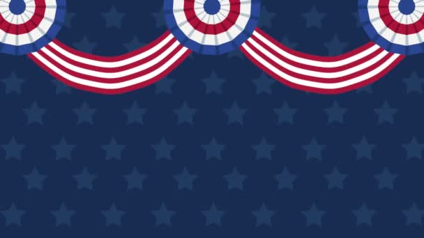Estados Unidos Bandera América Video Animado — Vídeo de stock