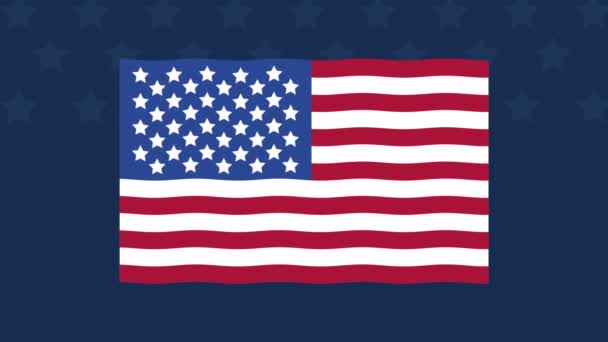 United States American Flag Video Animated — 비디오