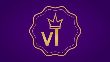 VIP altın çerçeve lüks animasyon, 4k video animasyonu