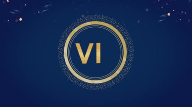 VIP altın çerçeve lüks animasyon, 4k video animasyonu