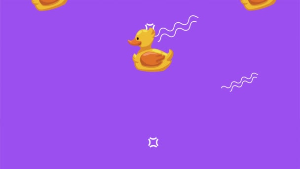 儿童鸭玩具图案动画 4K视频动画 — 图库视频影像