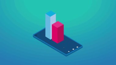 akıllı telefondaki istatistik çubukları bilgi çubuğu, 4k video canlandırması