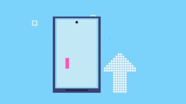 akıllı telefondaki istatistik çubukları bilgi çubuğu, 4k video canlandırması