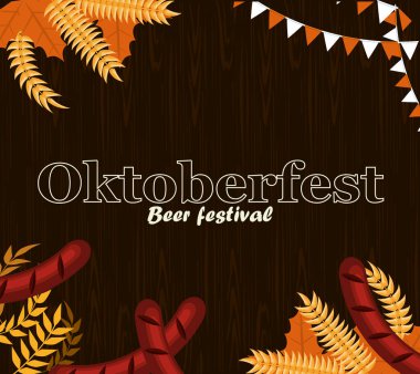 Ekim Festivali harfleri. Sosis çerçeveli.