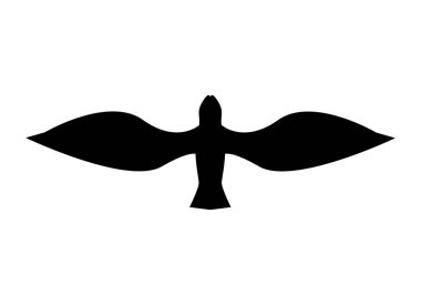 martı uçan siluet stili simge