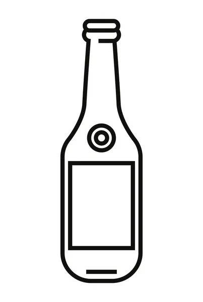 Flaska Dryck Skiss Ikon — Stock vektor