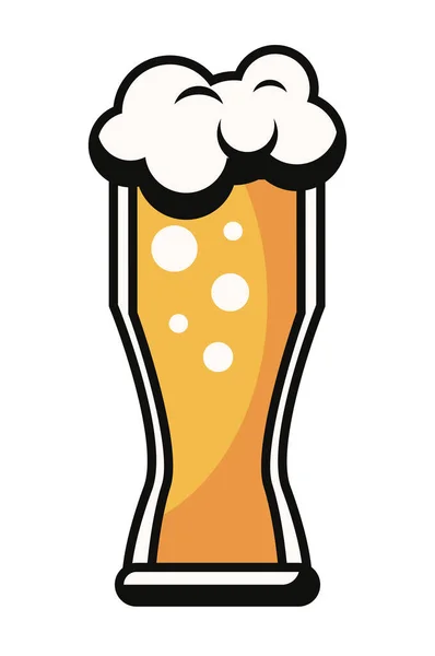 Cerveza Fresca Vaso Bebida Icono — Vector de stock