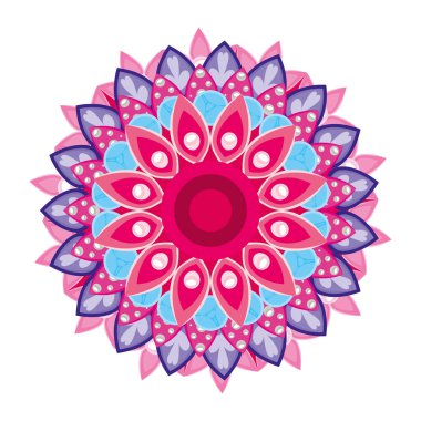 leylak mandala dekoratif etnik simge