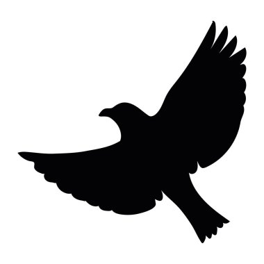 kartal siyah siluet biçim simgesi