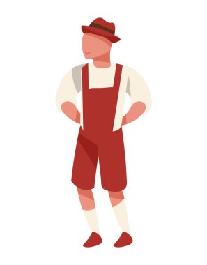 Alman adam Ekim Festivali karakterini kutluyor