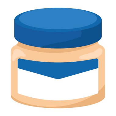 Tıbbi krem saksısı izole edilmiş ikon