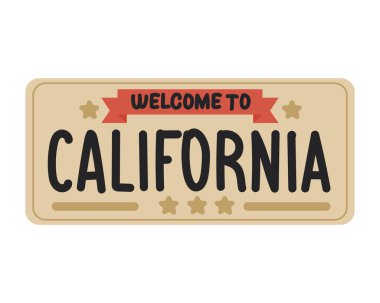 wlecome california plaka durumu simgesi