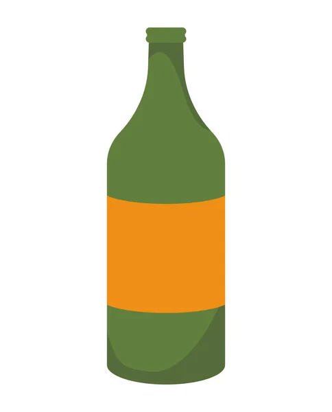 Green Beer Bottle Drink Icon — Stock Vector