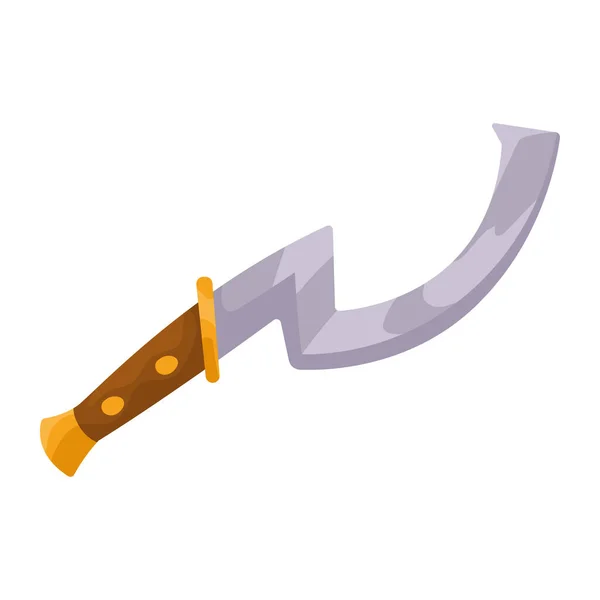 Sword Weapon Egyptian Culture Icon — Stock Vector