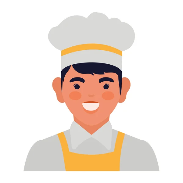 Homem Profissional Chef Trabalhador Personagem — Vetor de Stock