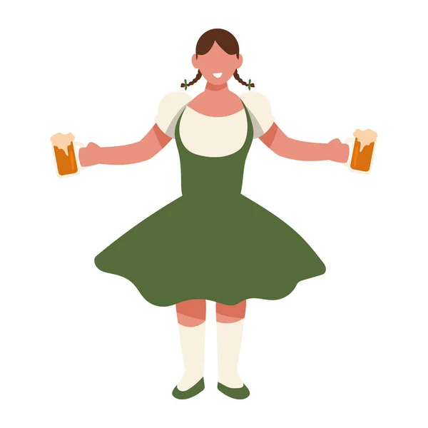 Német Ünnepli Oktoberfest Karakter — Stock Vector