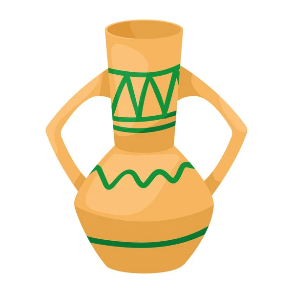 Retro Jar Egyptian Culture Icon — Stock Vector
