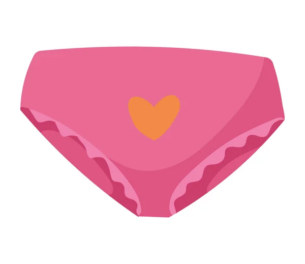 有心形图标的粉红内裤 — 图库矢量图片