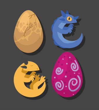 İki ejderha yaratığı simgeler oluşturur