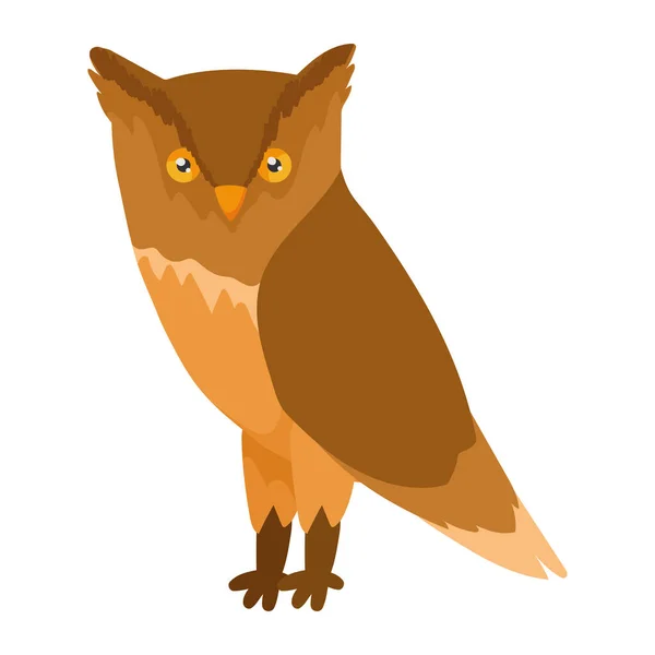 Owl Bird Animal Spice Icon — Stock Vector
