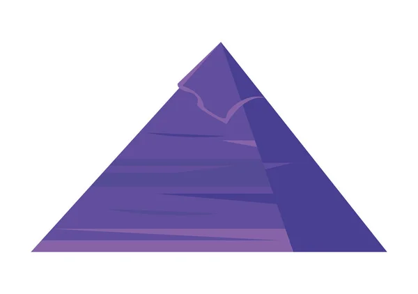 Purple Egyptian Pyramid Landmark Icon — Stock vektor