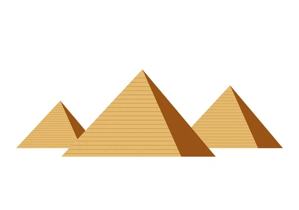 Pirámides Egipcias Puntos Referencia Icono Aislado — Archivo Imágenes Vectoriales