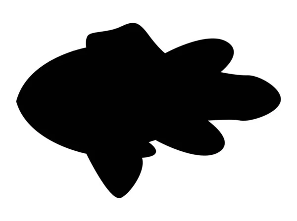 Fish Sea Silhouette Style Icon — Vetor de Stock