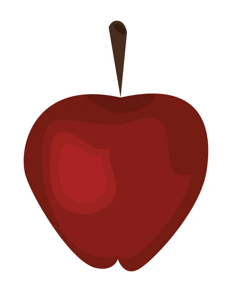 Roter Apfel Frisches Obst Symbol — Stockvektor