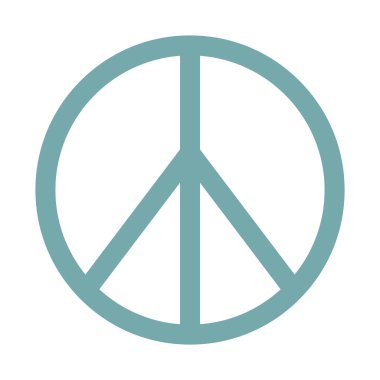 Barış sembolü izole edilmiş simge