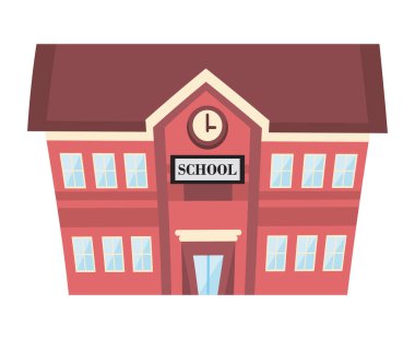 school building front facade icon